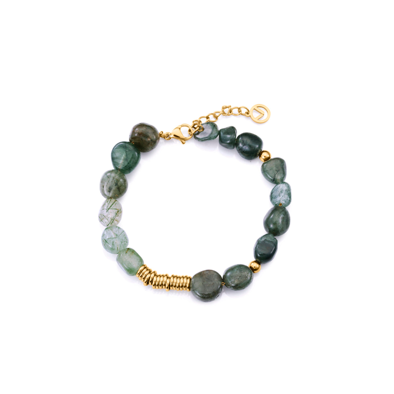 Pulsera Viceroy Acero Dorado Piedras Naturales 15156P09016