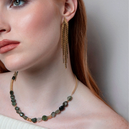 Collar Viceroy Acero Dorado Piedras Naturales 15156C09016