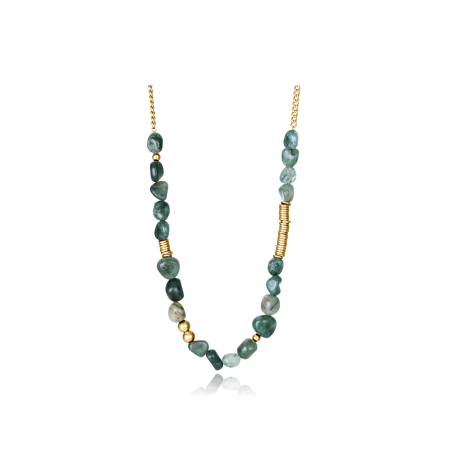 Collar Viceroy Acero Dorado Piedras Naturales 15156C09016