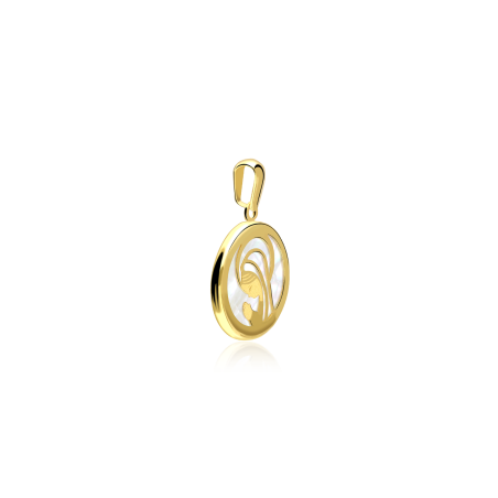 Medalla Oro 18k y nácar 12mm "Altea"