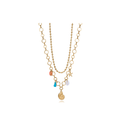 Collar Viceroy Acero Dorado Y Conchas 14273C01012