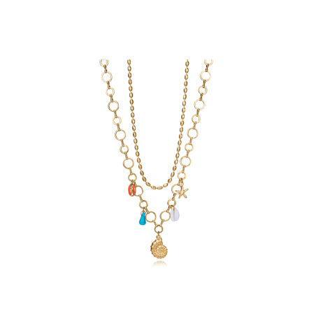 Collar Viceroy Acero Dorado Y Conchas 14273C01012