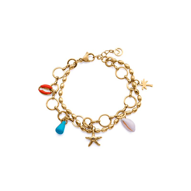 Pulsera Viceroy Acero Dorado Y Conchas 14273P01012