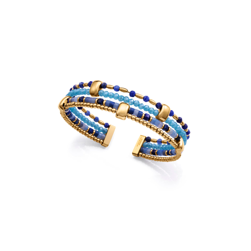 Pulsera Viceroy Abierta Acero Dorado Y Piedras 14277P01013