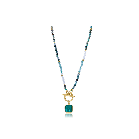 Collar Viceroy Acero Dorado Y Piedras Verdes 14279C01016
