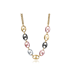 Collar Viceroy Calabrote Acero Dorado, Negro Y Rosa 15174C01019