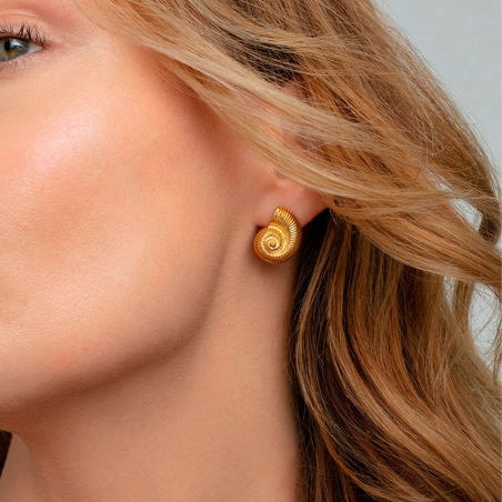 Pendientes Viceroy Acero Dorado Caracola 75401E01012