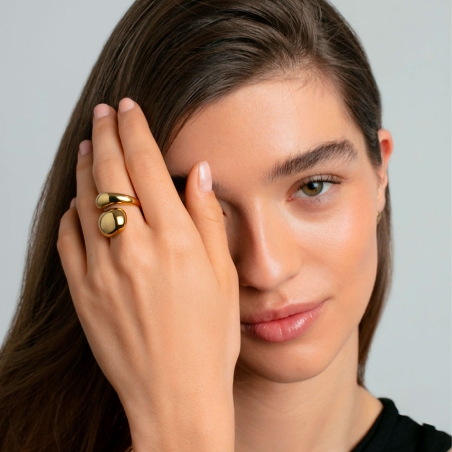 Anillo Viceroy Acero Dorado Volumen 14292A01612