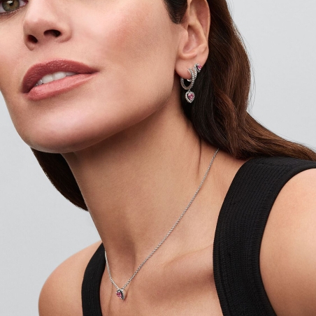 Collar Pandora Corazón Rosa Elevado 398425C02-45