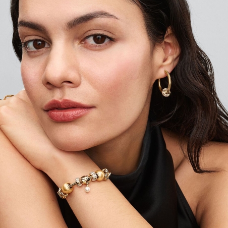 Clip Pandora Gemas y Esmalte Dorado 763785C01