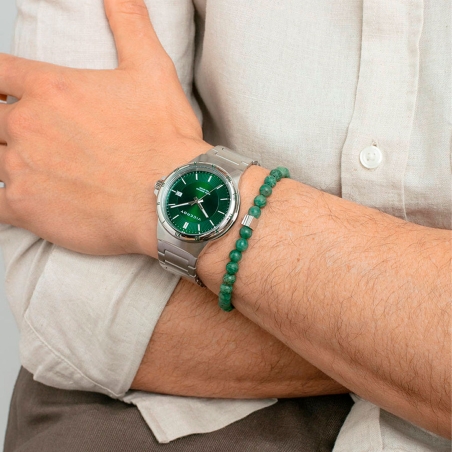 Pulsera Viceroy Acero Y Piedras Naturales Verdes 15178P01016