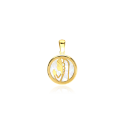Medalla Oro 18k y nácar 12mm "Calpe"