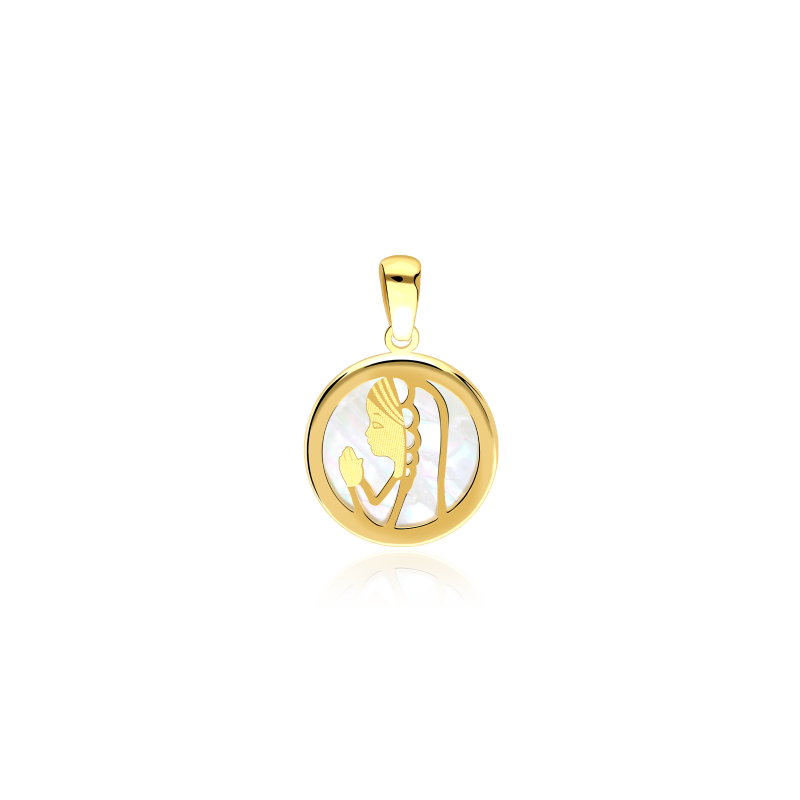 Medalla Oro 18k y nácar 12mm "Calpe"
