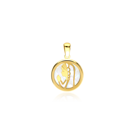 Medalla Oro 18k y nácar 12mm "Calpe"
