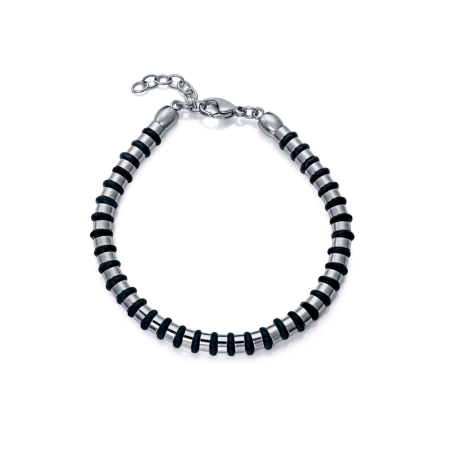 Pulsera Viceroy Acero Y Silicona Negra 15184P01010