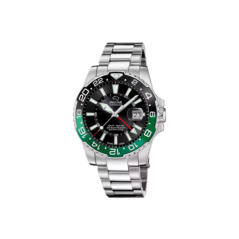 Reloj Jaguar Ceramic GMT Esfera Verde J1011/5