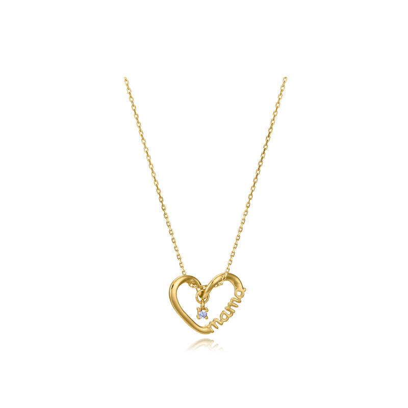 Collar Viceroy Plata Baño oro Corazón "Mamá" 13247EC100-30