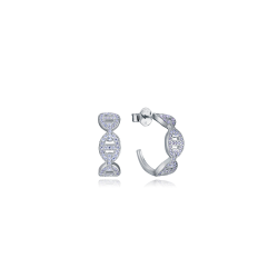 Pendientes Viceroy Plata Baño Rodio Aro Abierto 9159E000-30
