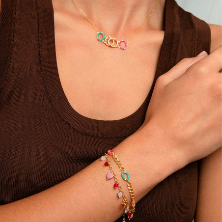 Pulsera Viceroy Baño Oro Piedras Naturales Corazón 13246P100-47