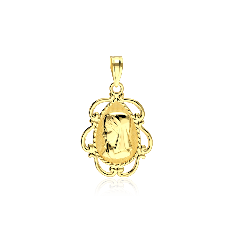 Medalla Oro 18k "Virgen Niña con velo"