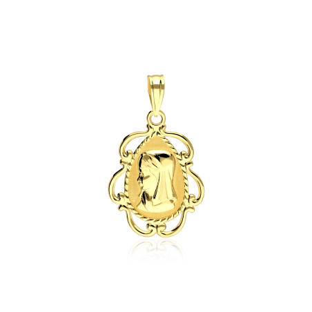 Medalla Oro 18k "Virgen Niña con velo"