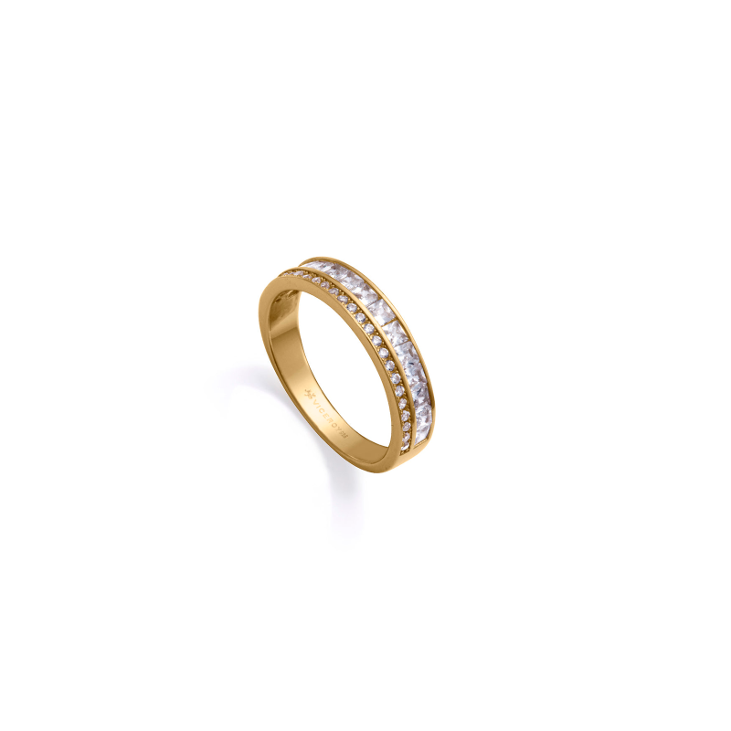 Anillo Viceroy Plata Baño Oro Y Circonitas 9153A01