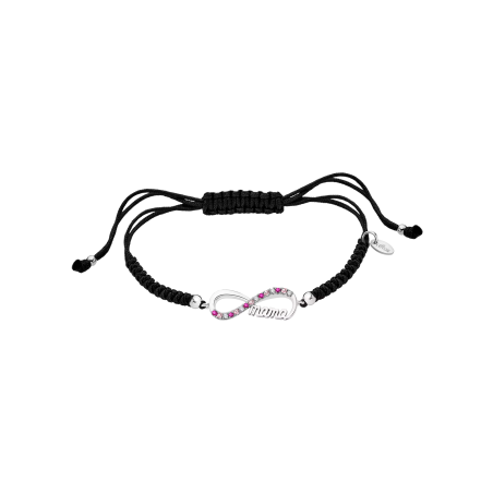 Pulsera Lotus Silver Ajustable Circonitas Rosas Mamá LP3213-2/5