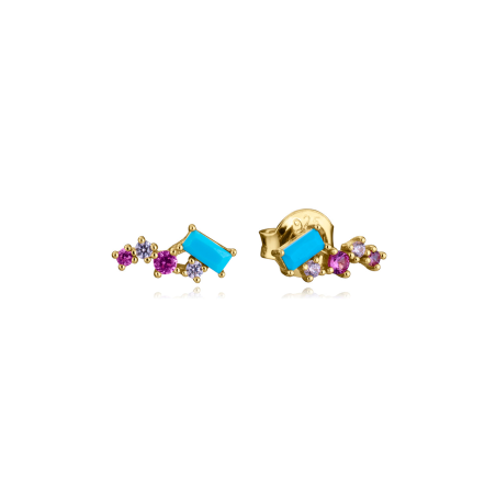 Pendientes Viceroy Baño Oro Y Circonitas 13239E100-39