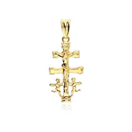 Colgante cruz Oro 18k 32mm "Caravaca"