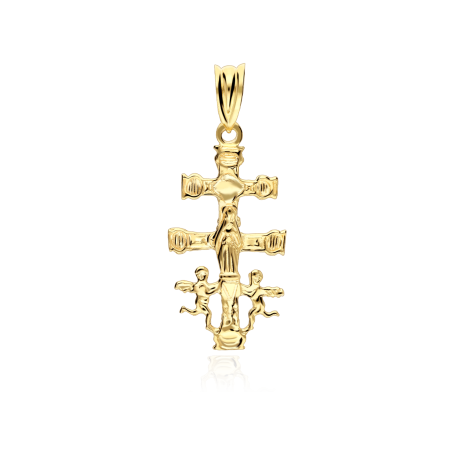 Colgante cruz Oro 18k 32mm "Caravaca"