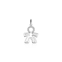 Colgante Oro 18k y diamantes 0.03cts "Little boy"