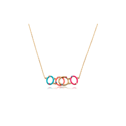Collar Viceroy Plata Baño Oro Esmalte Multicolor 15128C100-99