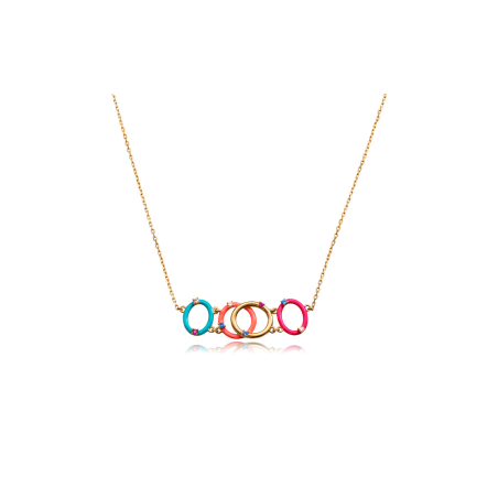Collar Viceroy Plata Baño Oro Esmalte Multicolor 15128C100-99