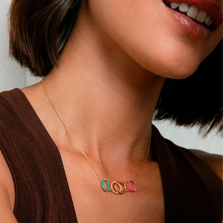 Collar Viceroy Plata Baño Oro Esmalte Multicolor 15128C100-99