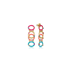 Pendientes Viceroy Plata Baño Oro Multicolor 15128E100-99