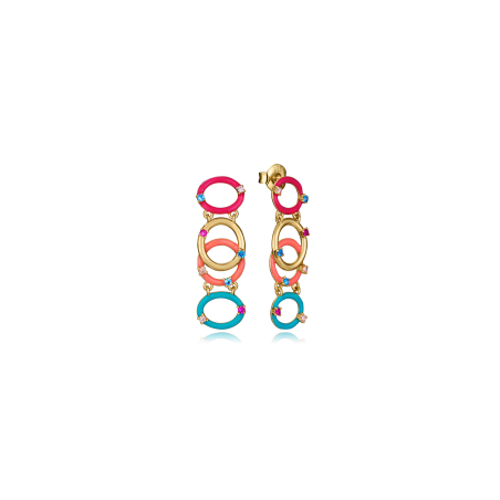 Pendientes Viceroy Plata Baño Oro Multicolor 15128E100-99