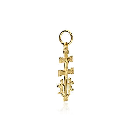 Colgante cruz Oro 18k 27mm "Caravaca"