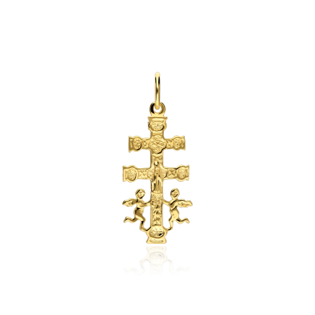 Colgante cruz Oro 18k 27mm "Caravaca"