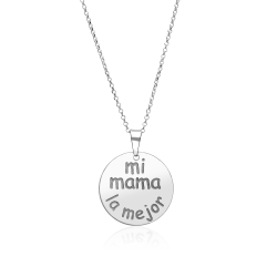 Gargantilla Plata primera ley "Mi mamá la mejor"