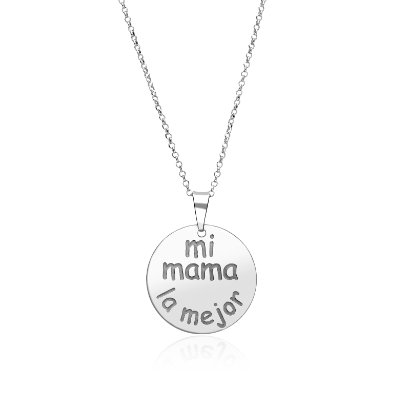 Gargantilla Plata primera ley "Mi mamá la mejor"
