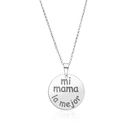 Gargantilla Plata primera ley "Mi mamá la mejor"
