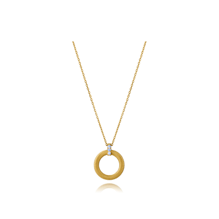 Collar Viceroy Plata Baño Oro Aro Y Circonitas 13243C100-30