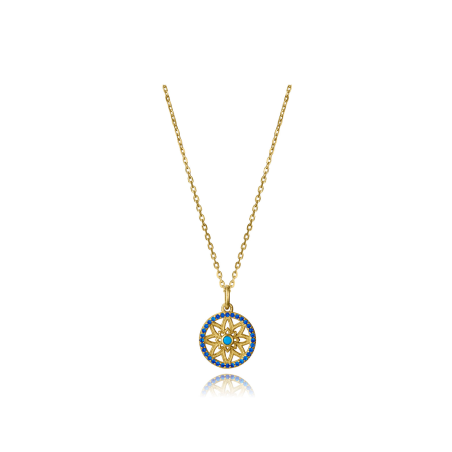 Collar Viceroy Plata Baño Oro Estella Circonitas Azules 2337C100-33