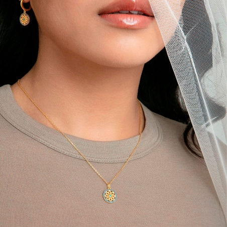 Collar Viceroy Plata Baño Oro Estella Circonitas Azules 2337C100-33
