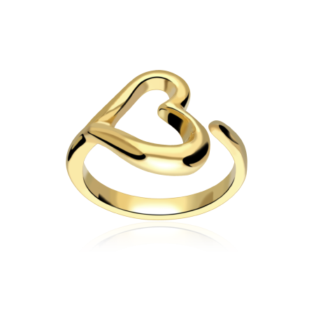 Anillo Plata con baño Oro 18k "Leila"