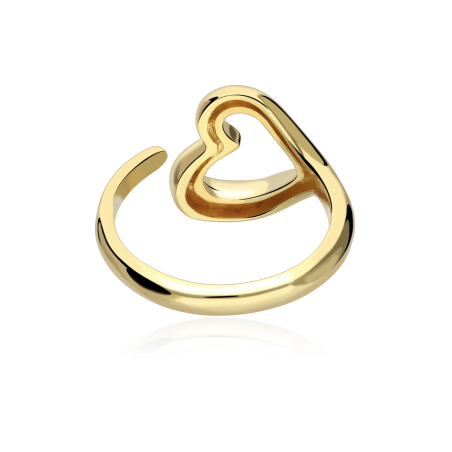 Anillo Plata con baño Oro 18k "Leila"
