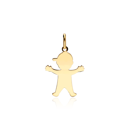 Colgante "Niño Gorra"  Oro Bicolor 18k