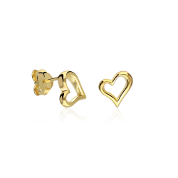 Pendientes Plata con baño Oro 18k "Leila"