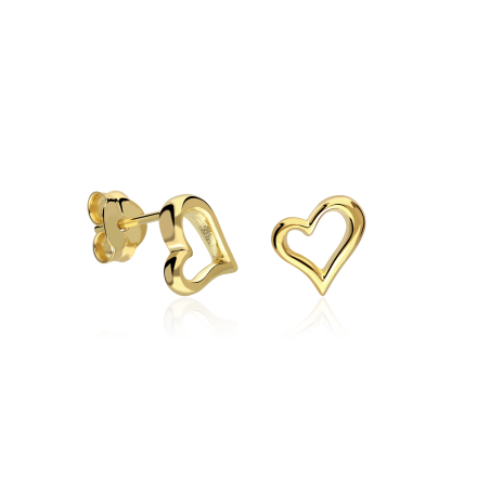 Pendientes Plata con baño Oro 18k "Leila"