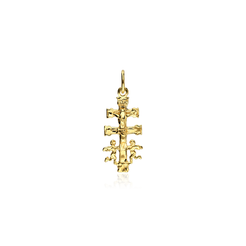 Colgante cruz Oro 18k 20mm "Caravaca"